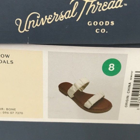 Women's Willow Bone Two Band Scrunched Sandals - Universal Thread - Picture 8 of 11